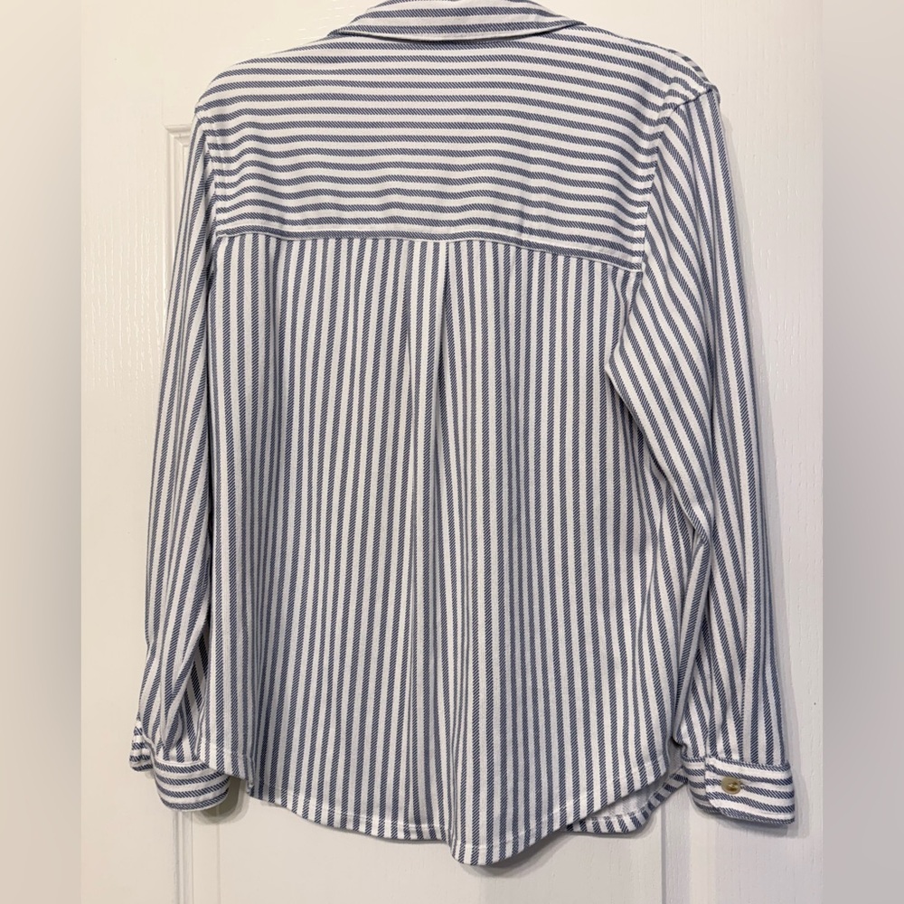 C&C California Blue and White Striped Shirt - Picture 6 of 10